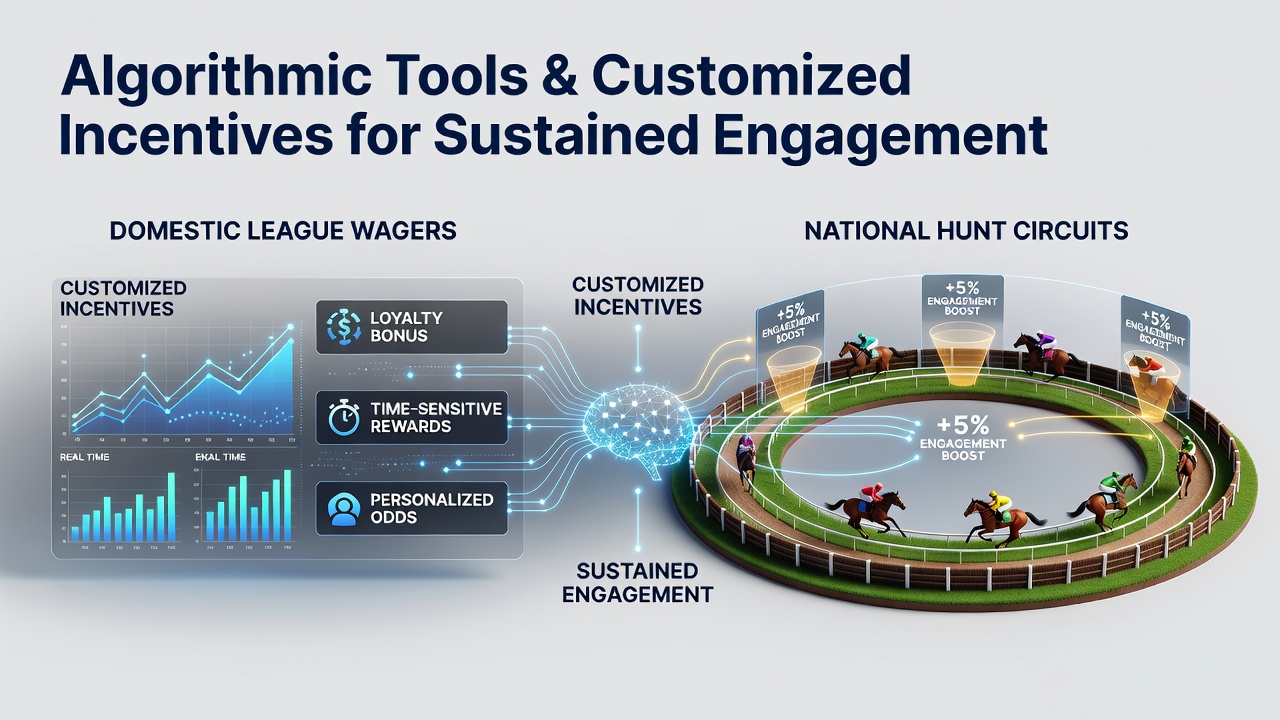 Algorithmic dashboard displaying personalized betting incentives for football leagues and horse racing circuits