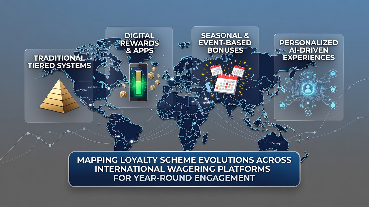 Evolution of loyalty schemes on global betting platforms showing tier progression and year-round reward structures
