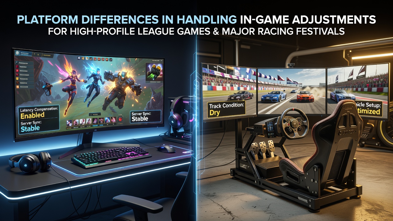 Comparison of betting platform interfaces showing live odds adjustments during a football match and a horse race festival