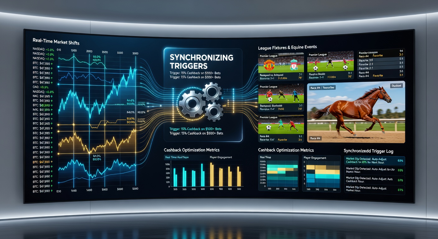 Live data feeds linking horse racing results with casino cashback adjustments