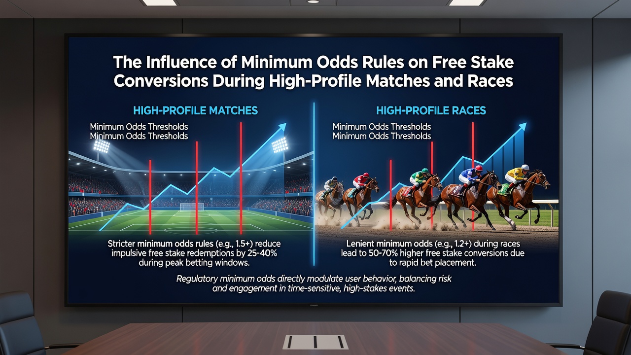 Chart showing conversion rate fluctuations tied to minimum odds during peak racing and match events