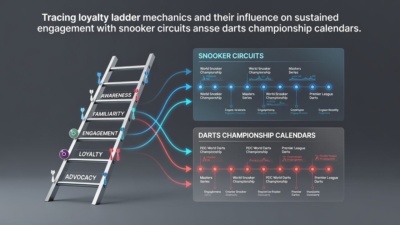 Loyalty ladder progression chart showing tier levels for snooker and darts betting engagement